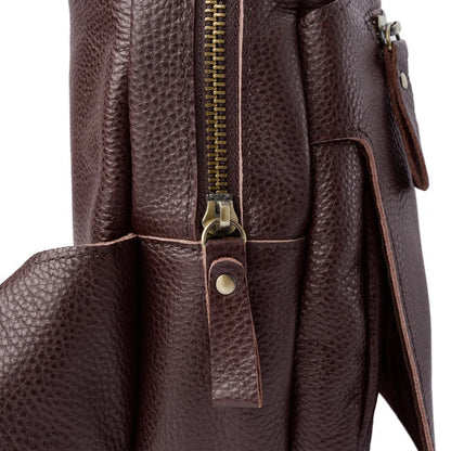 Men Vintage Leather Sling Bag | Leon