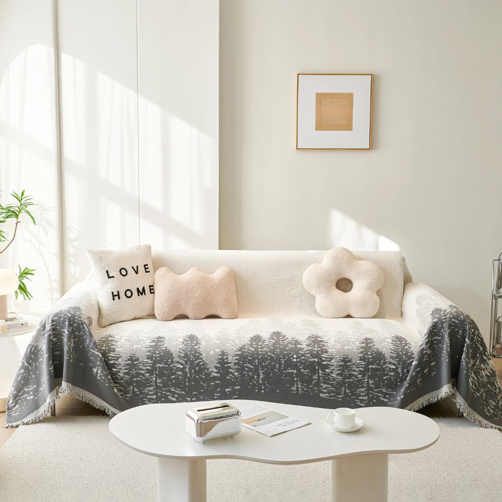 Variant image for Sofa Cover Green Chenille | Nature's Embrace-6
