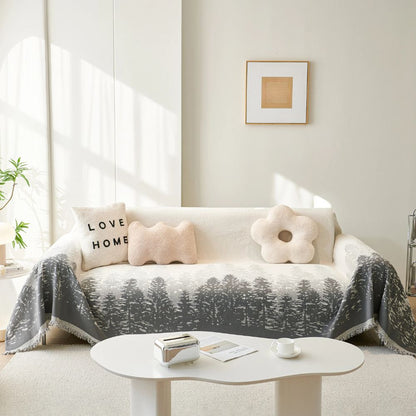 Variant image for Sofa Cover Green Chenille | Nature's Embrace-6