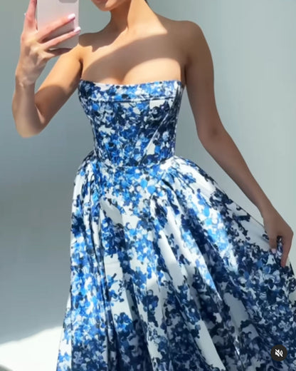 Floral Strapless Ball Gown | Mackenzie