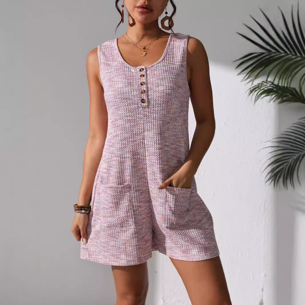 Women Jumpsuit Pink Polyester | Elegant Casual-4