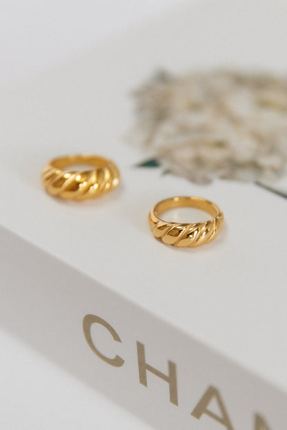 Women Ring Gold Plated Titanium Steel | Secret Charm-3