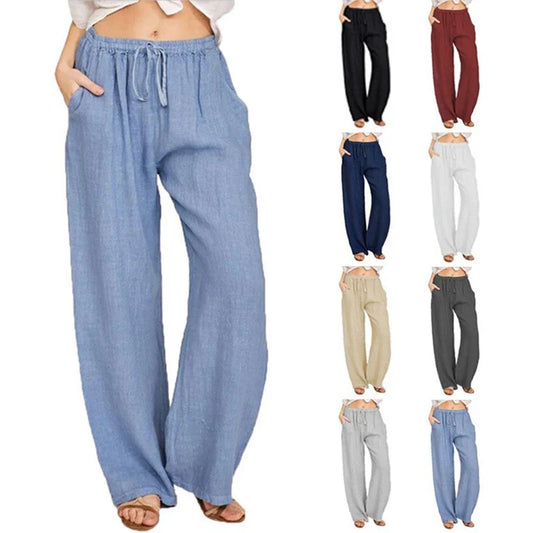 High Waist Breathable Cotton Pants Women | Heidi