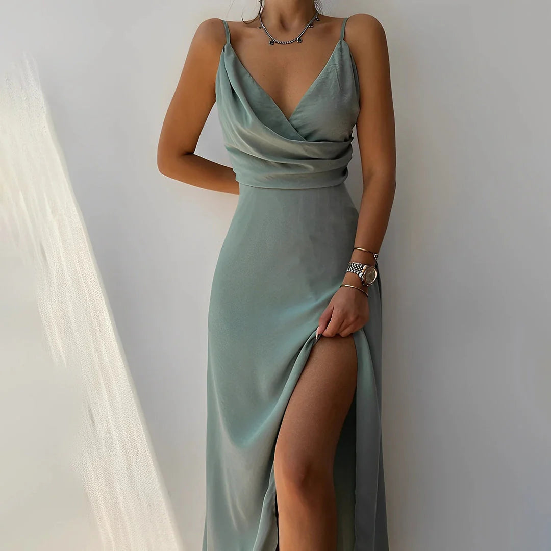 Sophie | Elegant Long Polyester Dress