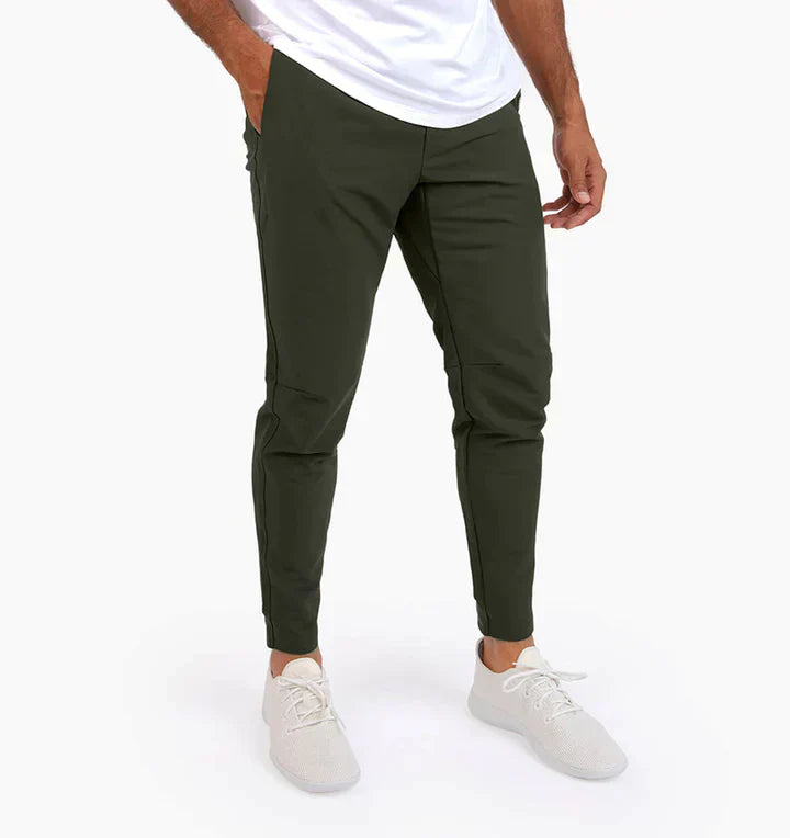 Men Slim Fit Jogging Pants Black Cotton | Karl-6