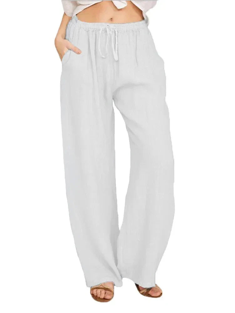 High Waist Breathable Cotton Pants Women | Heidi