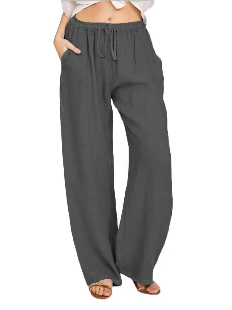 High Waist Breathable Cotton Pants Women | Heidi