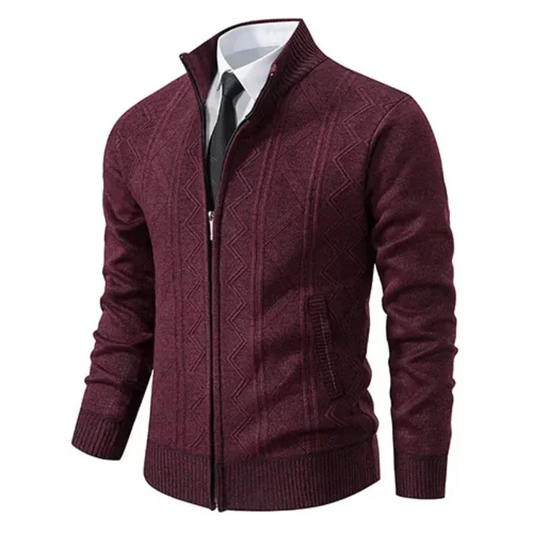 Men’s Zip-Up Knit Jacket | Wilford