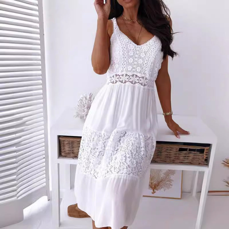 Women Bohemian Lace Midi Dress | Rominda