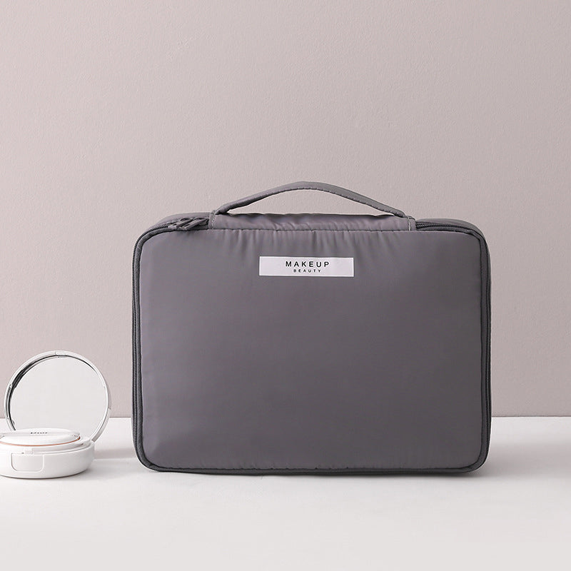 All-in-One Makeup Organizer for Travel – Compact Cosmetic Storage with Multiple Compartments and Elastic Brush Slots 8