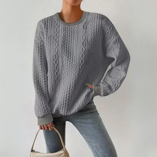 Women Classic Cable Knit Sweater | Hedwig