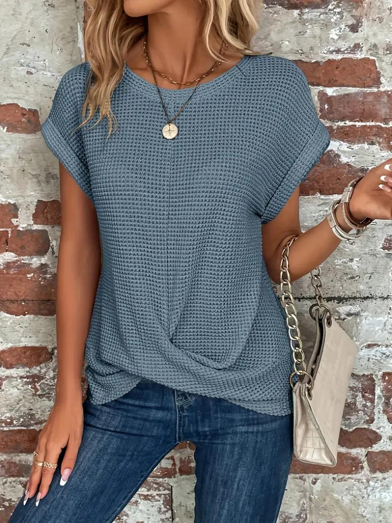 Serene Knotted Detail Relaxed Top | Mia