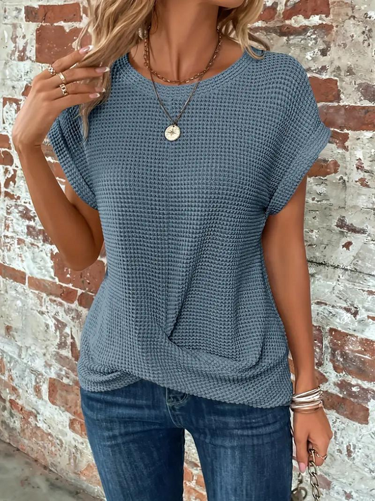 Serene Knotted Detail Relaxed Top | Mia