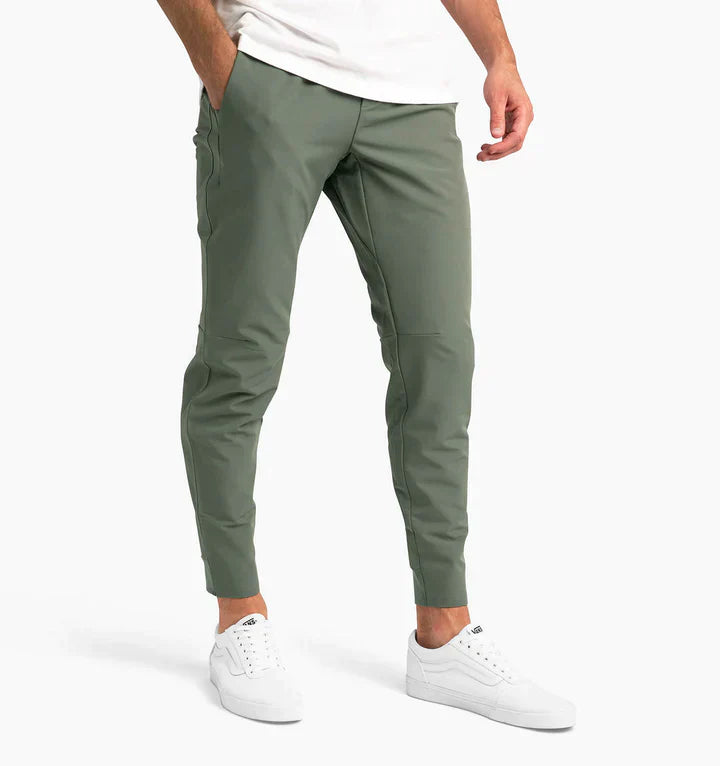 Variant image for Men Slim Fit Jogging Pants Black Cotton | Karl-25