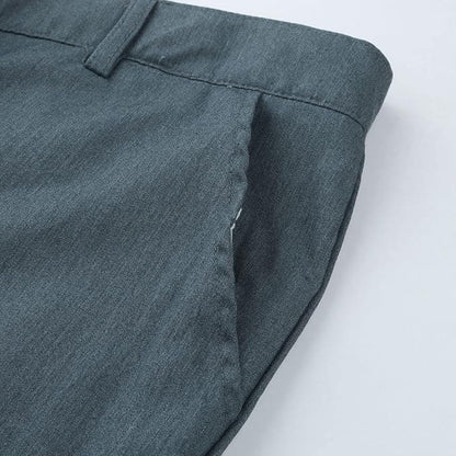 Men's Trousers Black Cotton Slim Fit | Noble-5