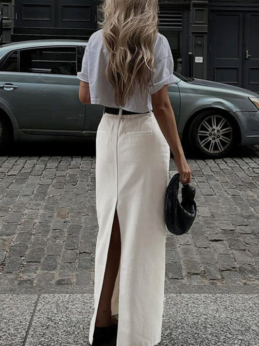 High-Waisted Split Maxi Skirt | Bianca