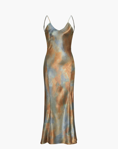 Women Maxi Dress Multi-Color Polyester | Neptune-3