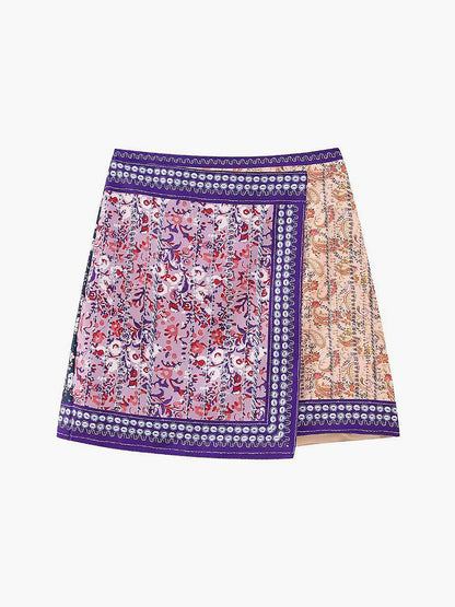 Bohemian Wrap Mini Skirt | Allison