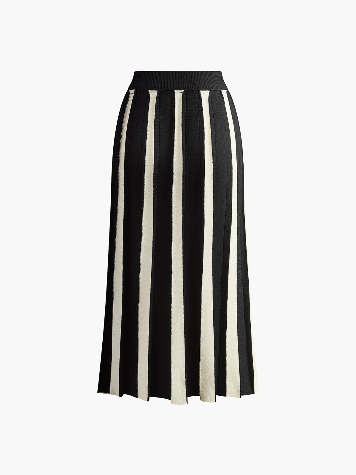 Vertical Stripe Pleated Skirt | Sanne