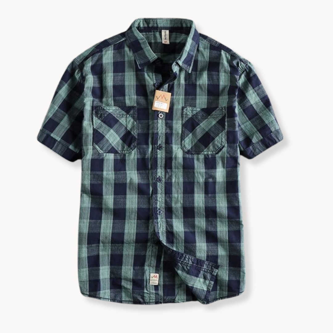 Plaid Button-Up Shirt | Chan