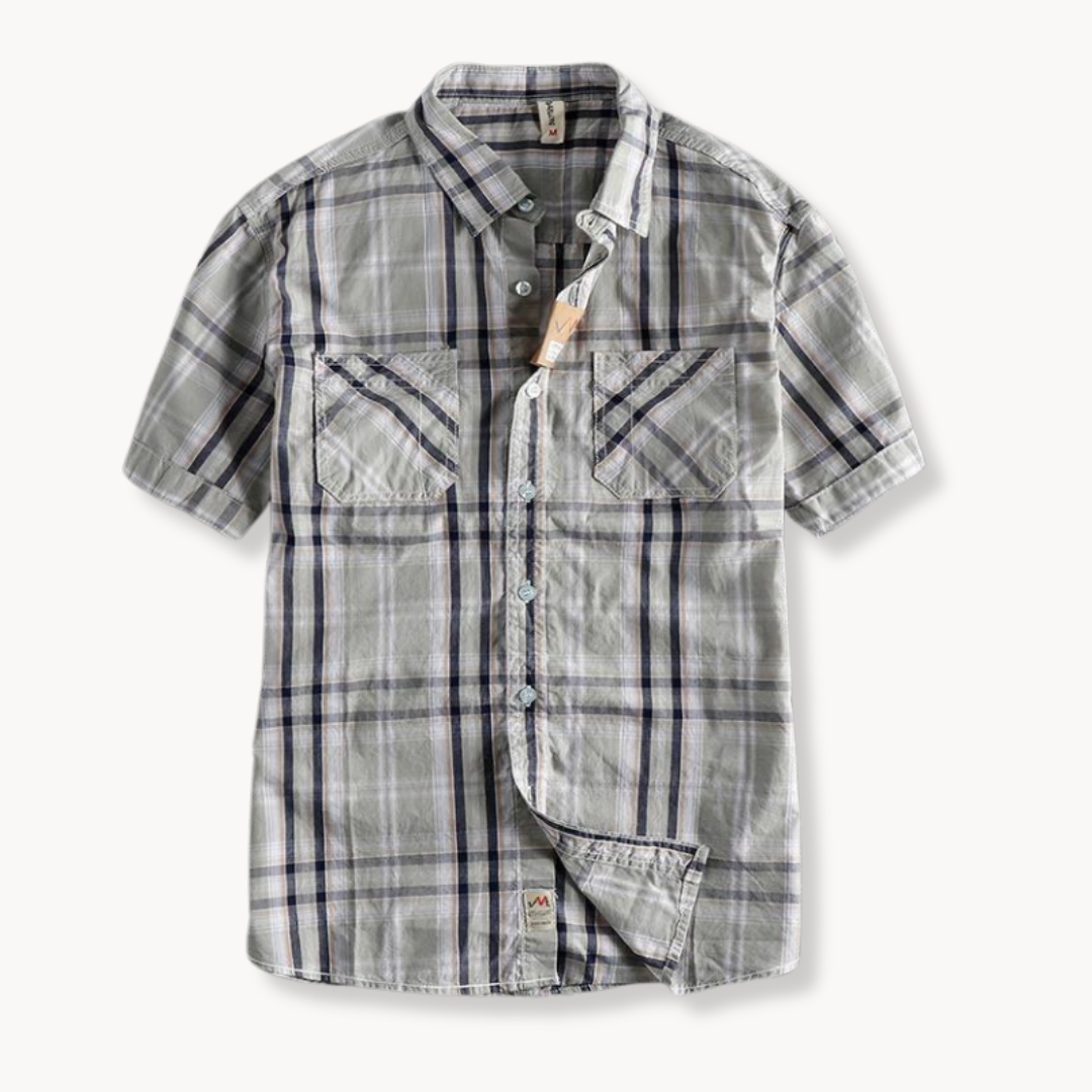 Plaid Button-Up Shirt | Chan