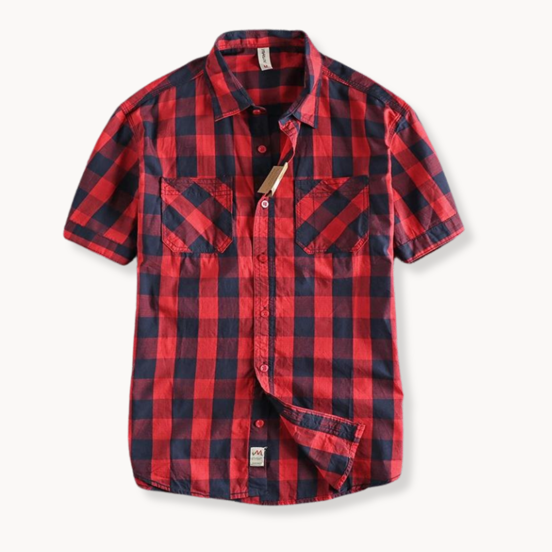 Plaid Button-Up Shirt | Chan