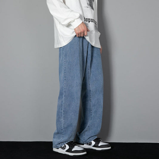Women Wide Leg Pants Blue Denim | Classic Style-1