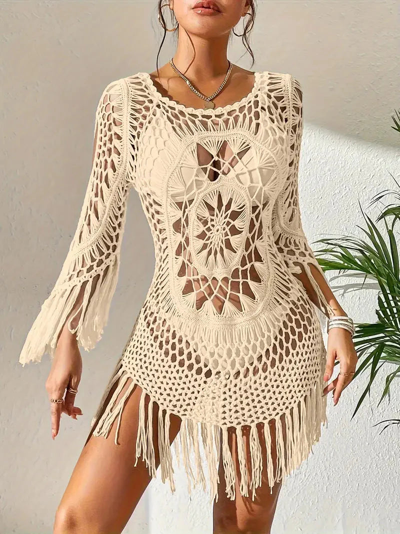 Boho Fringe Crochet Cover-Up | Marla