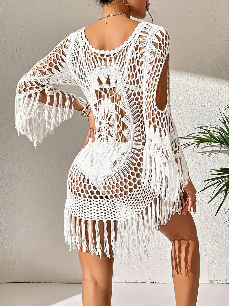 Boho Fringe Crochet Cover-Up | Marla