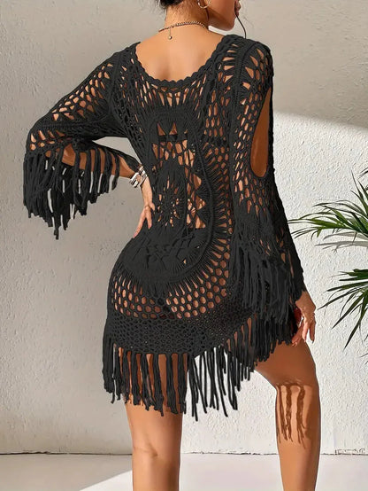 Boho Fringe Crochet Cover-Up | Marla