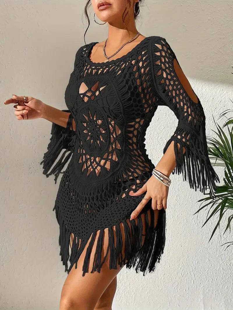 Boho Fringe Crochet Cover-Up | Marla