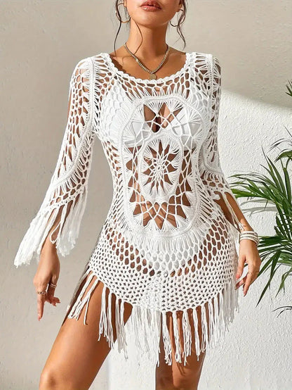 Boho Fringe Crochet Cover-Up | Marla