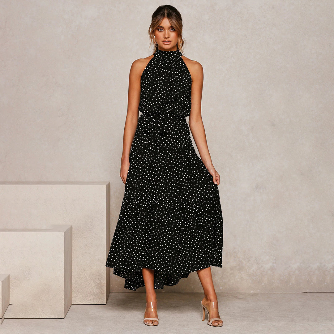 Polka Dot Halter Dress | Selena