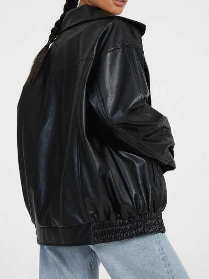 Women Oversized Zip Bomber Jacket | Zara