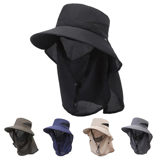Breathable Sunshade Fisherman Hat for Men – Large Brim Outdoor Fishing Hat, Lightweight Polyester, Multicolored 0