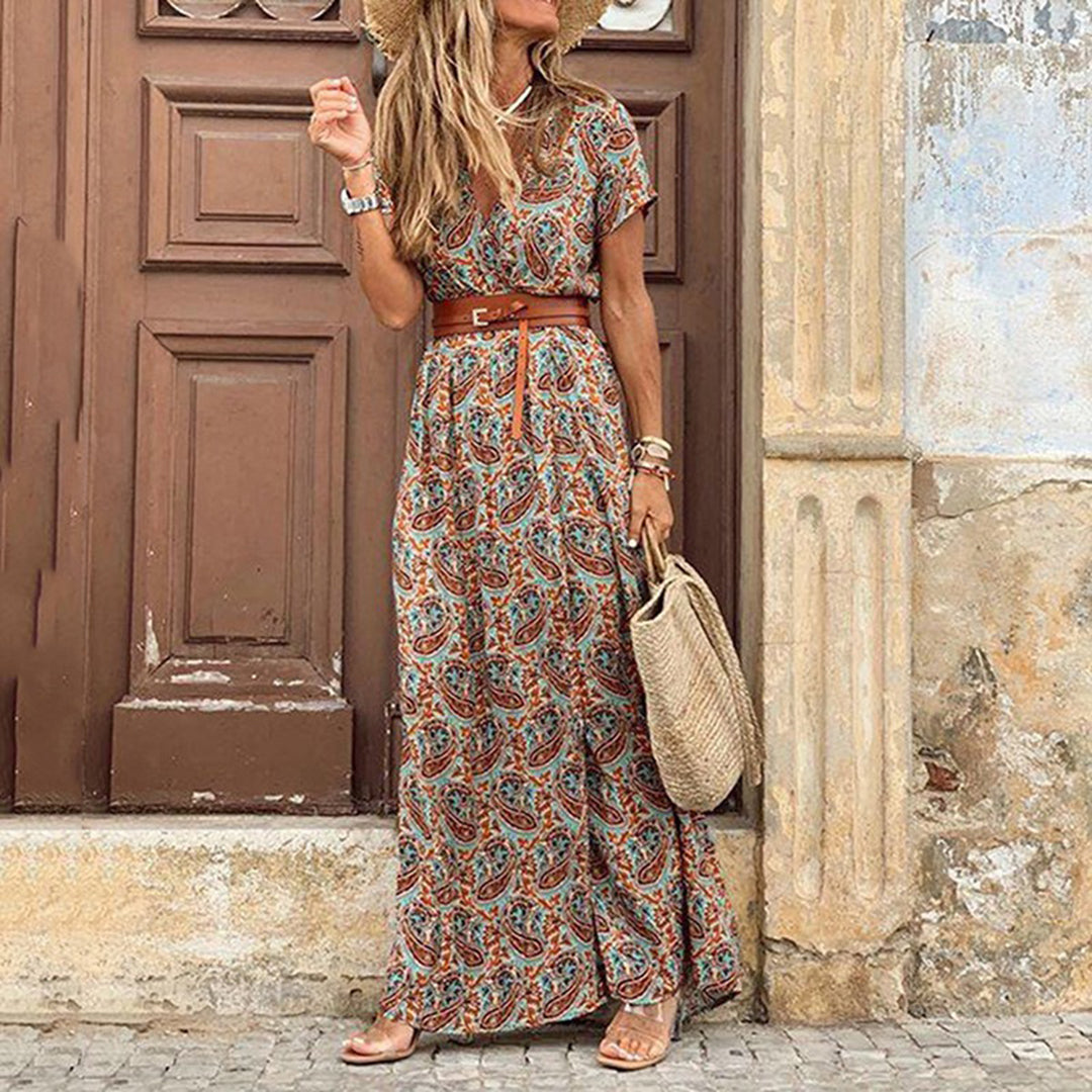 Boho Paisley Maxi Dress | Layla