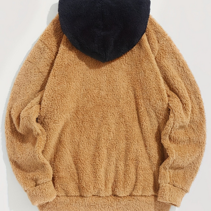 Men Two-Tone Fleece Hoodie | Elias