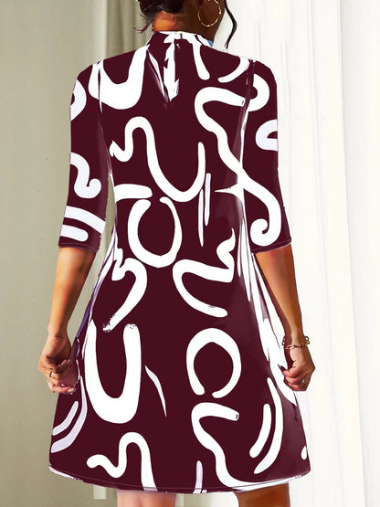 Abstract Print Tunic Dress | Lily