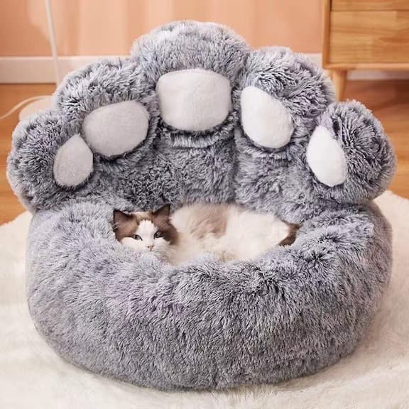 Pet Orthopedic Bed Gray Cotton | Cozy Haven-2