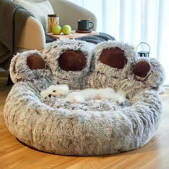 Pet Orthopedic Bed Gray Cotton | Cozy Haven-1