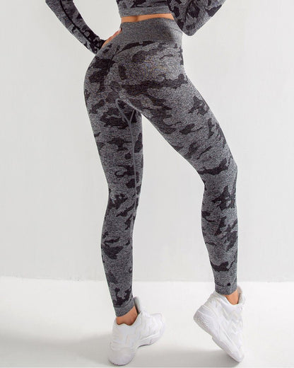 Women Leggings Green Camo Polyester | Adventure-4