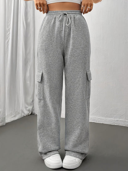 Women Cargo Sweatpants with Drawstring Waist | Azina