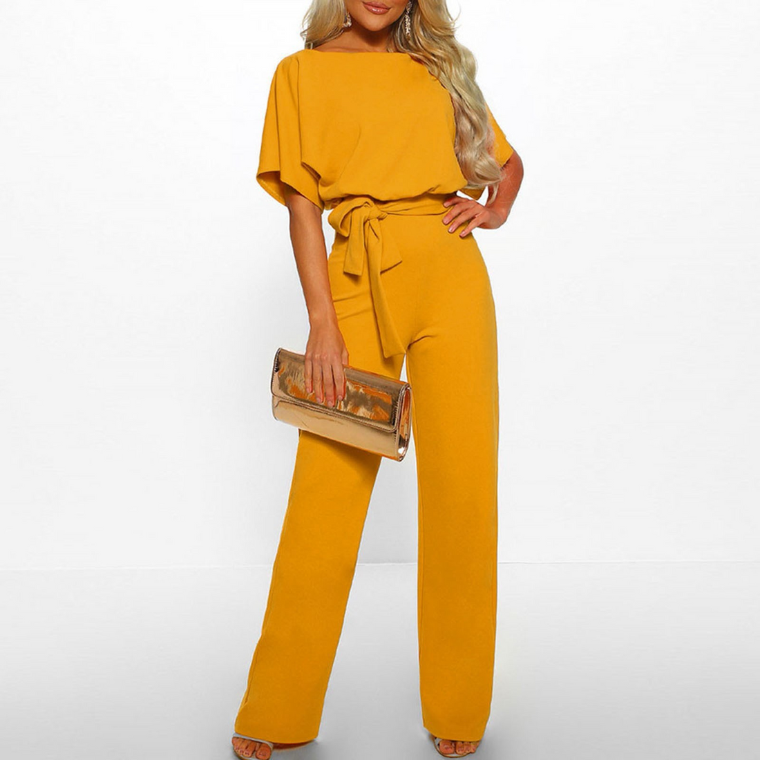Women Elegant Wide-Leg Jumpsuit | Nemy