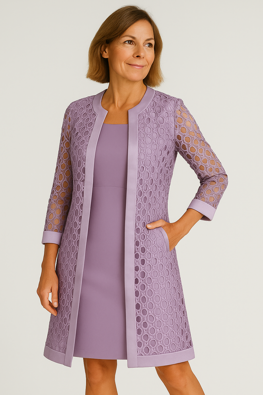Women Two-Piece Lace Vest Dress Set | Noémie