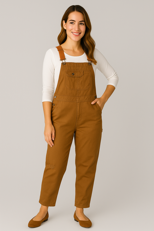 Women Relaxed Fit Utility Overalls | Romilly