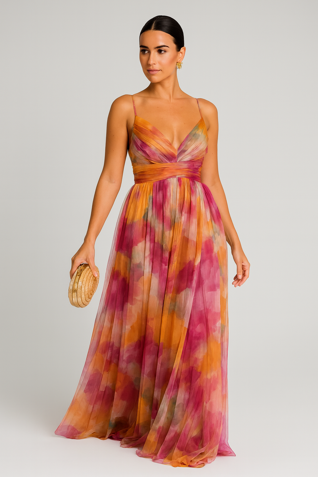 Women Maxi Dress Floral Print Polyester | Gisele