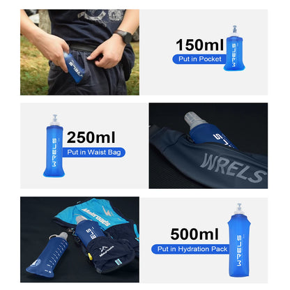 Collapsible Silicone Water Bottle for Outdoor Activities – Lightweight, Leak-Proof, 150ml, 250ml, 500ml Sizes 2