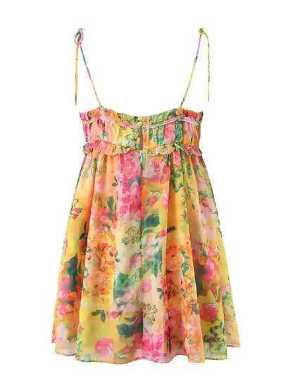 Women Mini Dress Multi-Color Polyester | Sabra-5