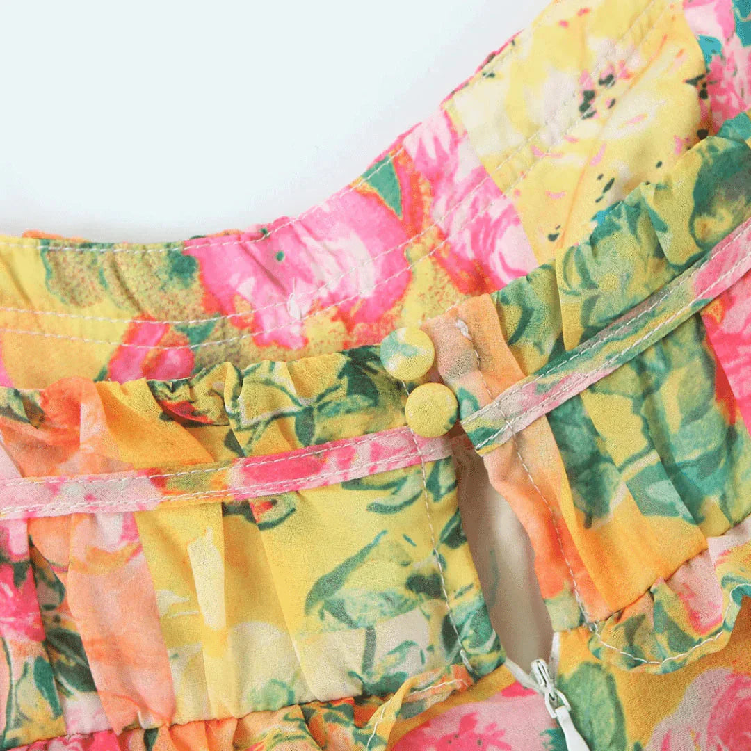 Women Mini Dress Multi-Color Polyester | Sabra-6
