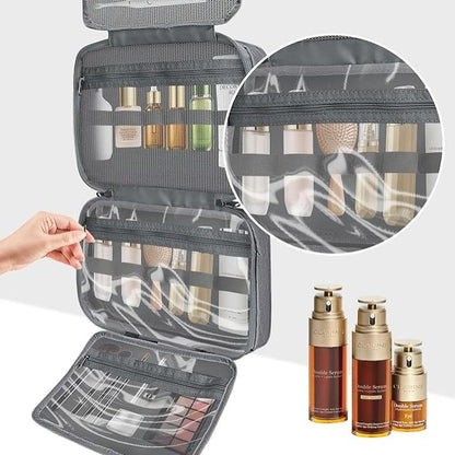 Compact 3-in-1 Hanging Makeup Organizer and Cosmetic Storage Bag for Travel - Efficient Makeup and Toiletries Storage Solution 4
